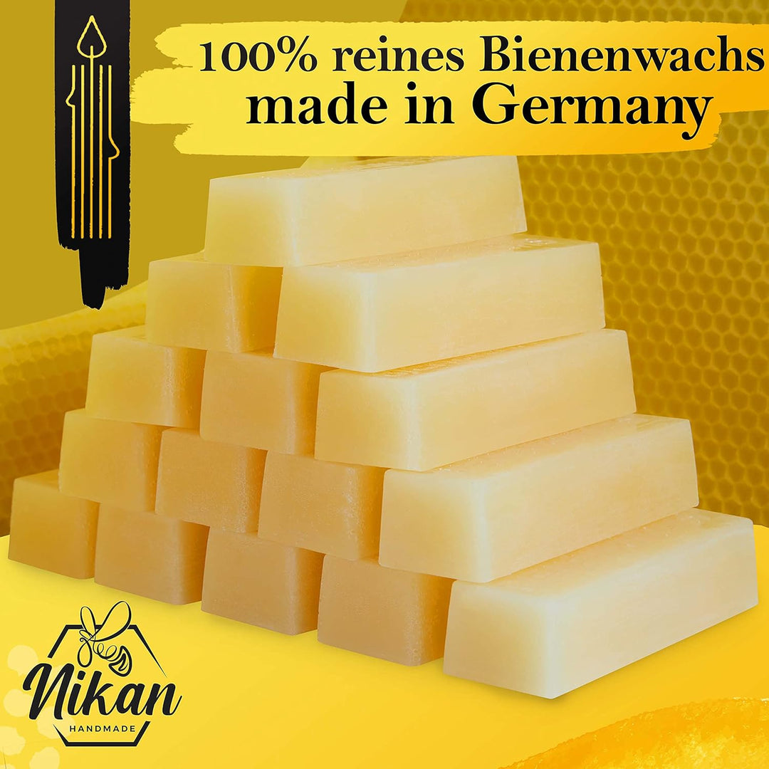 NIKAN Kerzen Selber Machen Set Kinder & Erwachsene Bienenwachs 100% Natürlich - Bienenwachskerzen Ba