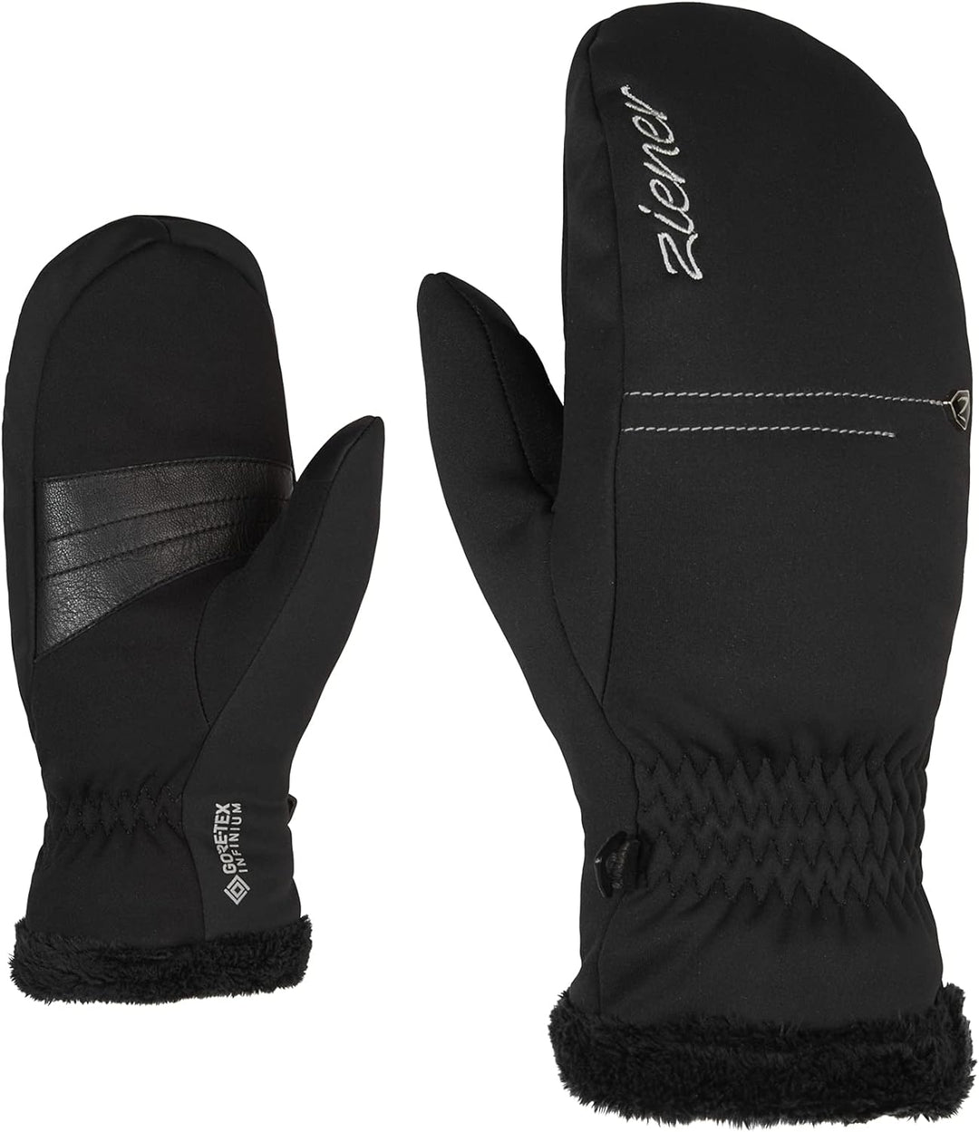 Ziener Damen Idinia Touch Mitten Funktions-/ Freizeit-Fäustling | Soft-Shell, Winddicht, Plüschfutte