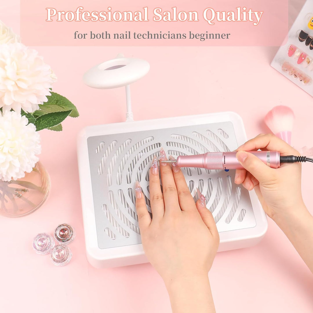 Staubabsaugung für Nägel mit Filter & Lampe,Professionelle nagelstaubsauger Nagel Staubabsaugung Sta