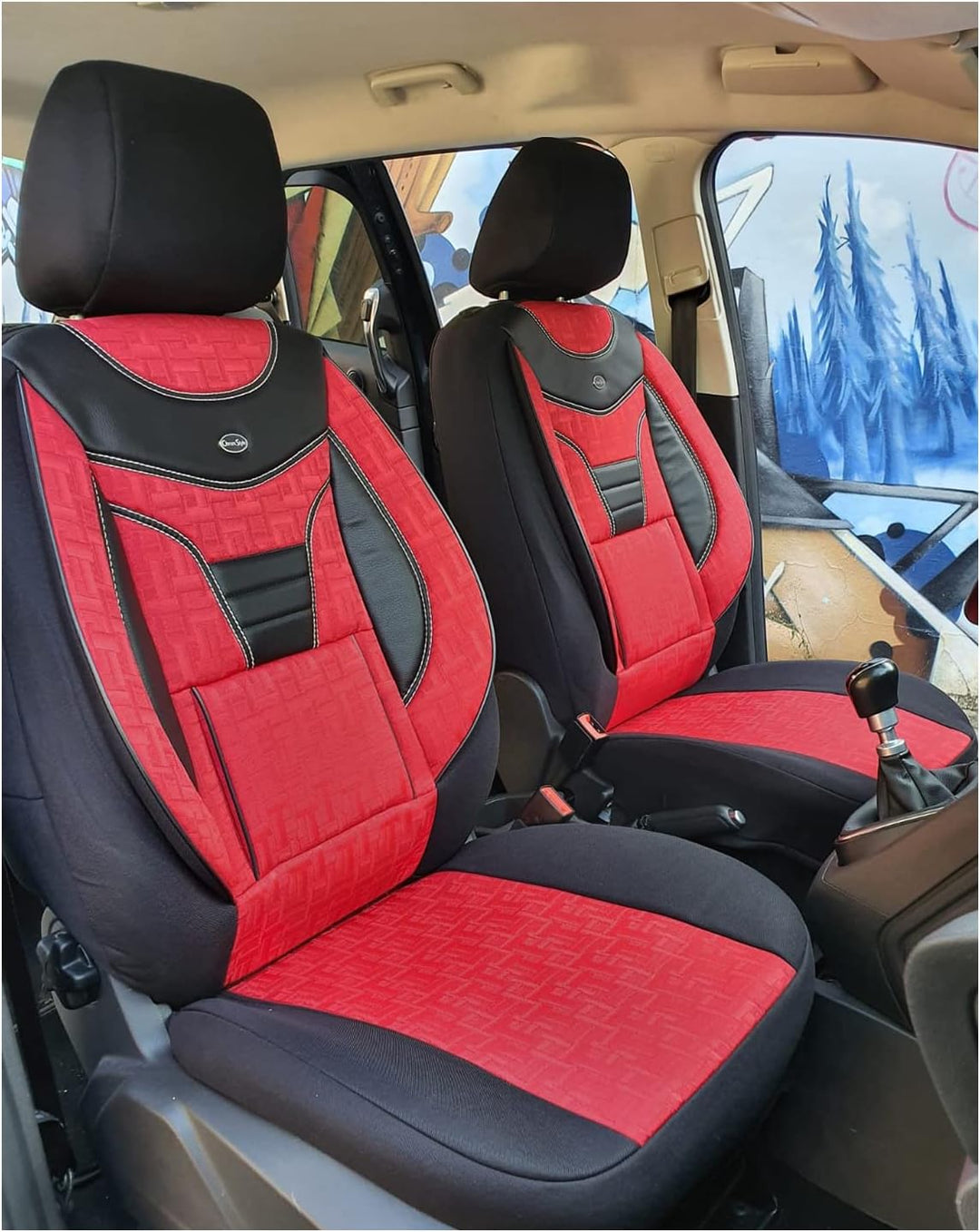 BREMER SITZBEZÜGE Mass Auto Schonbezüge kompatibel mit VW T-Cross Fahrer & Beifahrer Set ab 2019 / A