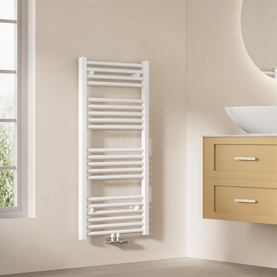 EMKE Badheizkörper 100x50 cm, Handtuchheizkörper Mittelanschluss Badheizkörper Handtuchhalter Handtu