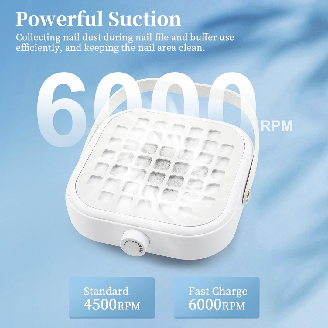 Mini Staubabsaugung für Nägel,Nagelstaubsauger mit 30PCS Filterpads leistungsstarke Staubsaugmaschin