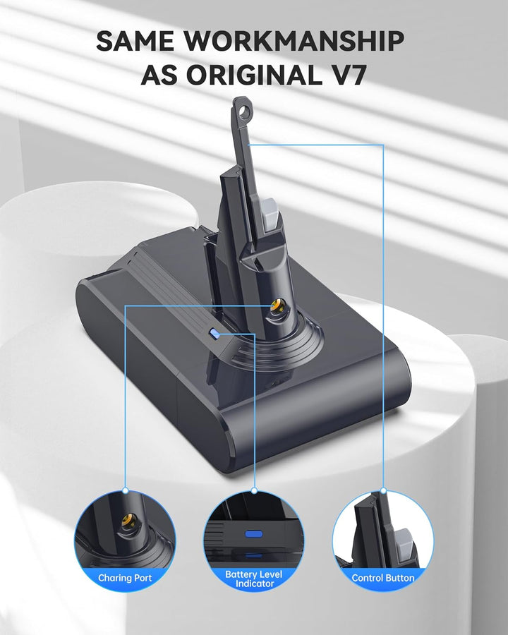 Morpilot Akku fĂŒr Dyson V7 SV11 Animal Motorhead Pro Trigger Fluffy Matress Car+Boat Staubsauger mit