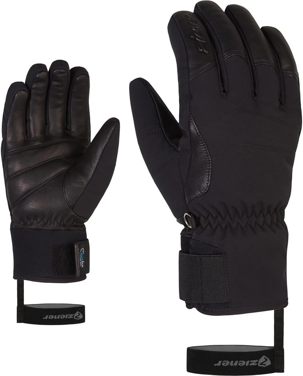 Ziener Damen Kale Ski-Handschuhe/Wintersport | wasserdicht, atmungsaktiv, Alpine Wool 6 Schwarz, 6 S