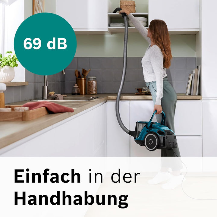 Bosch Staubsauger beutellos Serie 6 ProFamily BGC41XFMLY, ideal für Allergiker, Hygiene-Filter, 10 J