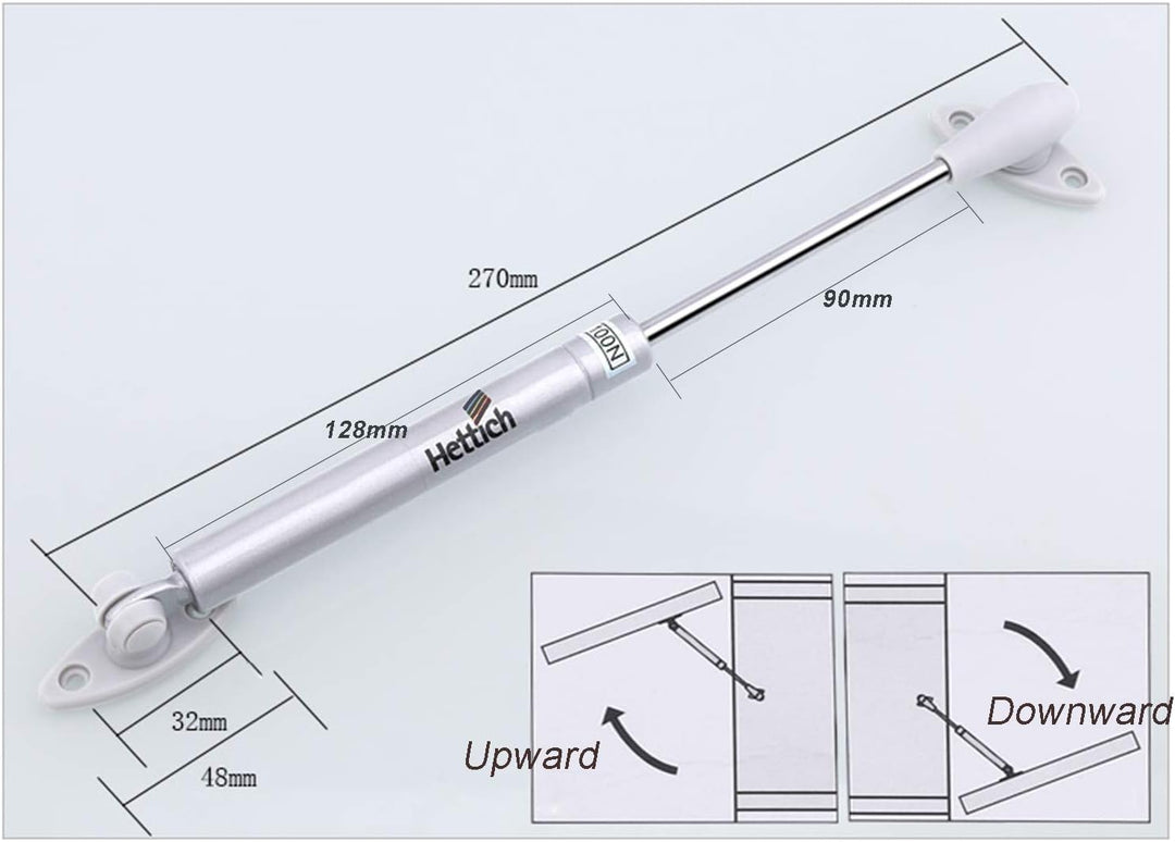 Hettich 100N Weiche Öffnung Klappenbeschlag Klappenhalter Gasdruckfeder für Klappen 49682 Gasdruckdä