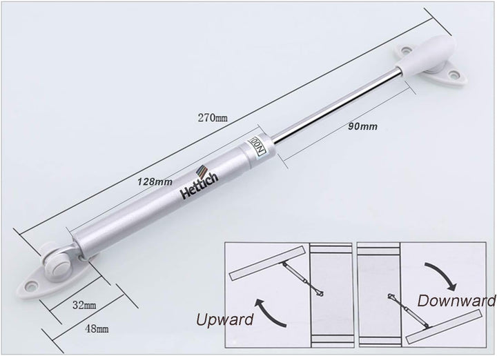 Hettich 100N Weiche Öffnung Klappenbeschlag Klappenhalter Gasdruckfeder für Klappen 49682 Gasdruckdä