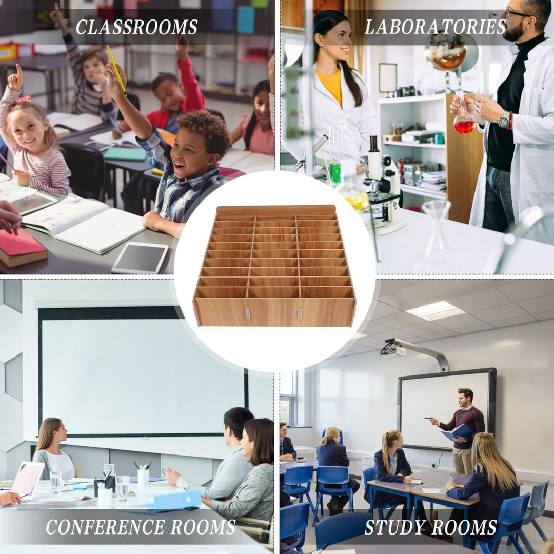 TOPBATHY Handy Box Schule Handy-Aufbewahrungsbox 30-Fächer- -Handy-Desktop-Organizer Telefonmanageme