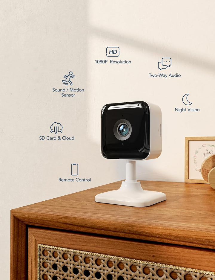 GNCC Babyphone mit Kamera, Baby Monitor mit Kamera und app, 1080P Baby Kamera WLAN, Babyphone mit Na