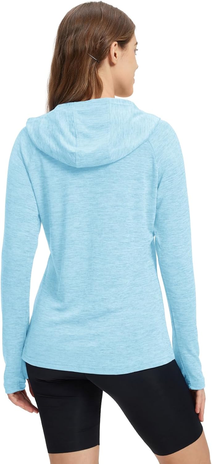 donhobo Damen Sport Shirt Langarm Laufshirt Pullover Sweatshirts Fitness Hoodies Running Yoga Tops m