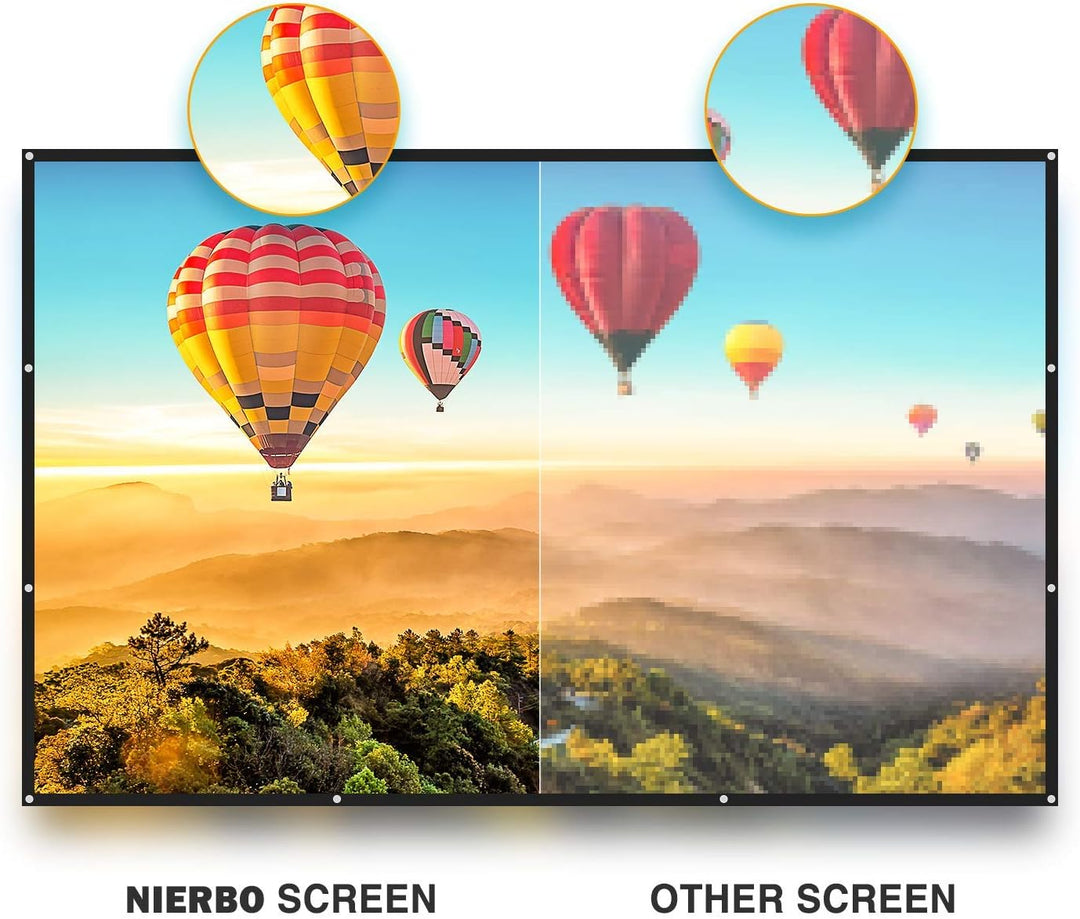 Beamer Leinwand Gross 150 Inch 16:9 Portable Leinwand für Beamer Unterstützung Projektion waschbar P
