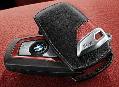 BMW Schlüsseletui aus hochwertigem Leder mit Metallspange Sport Line Etui Key-Bag Case Schlüsseltasc