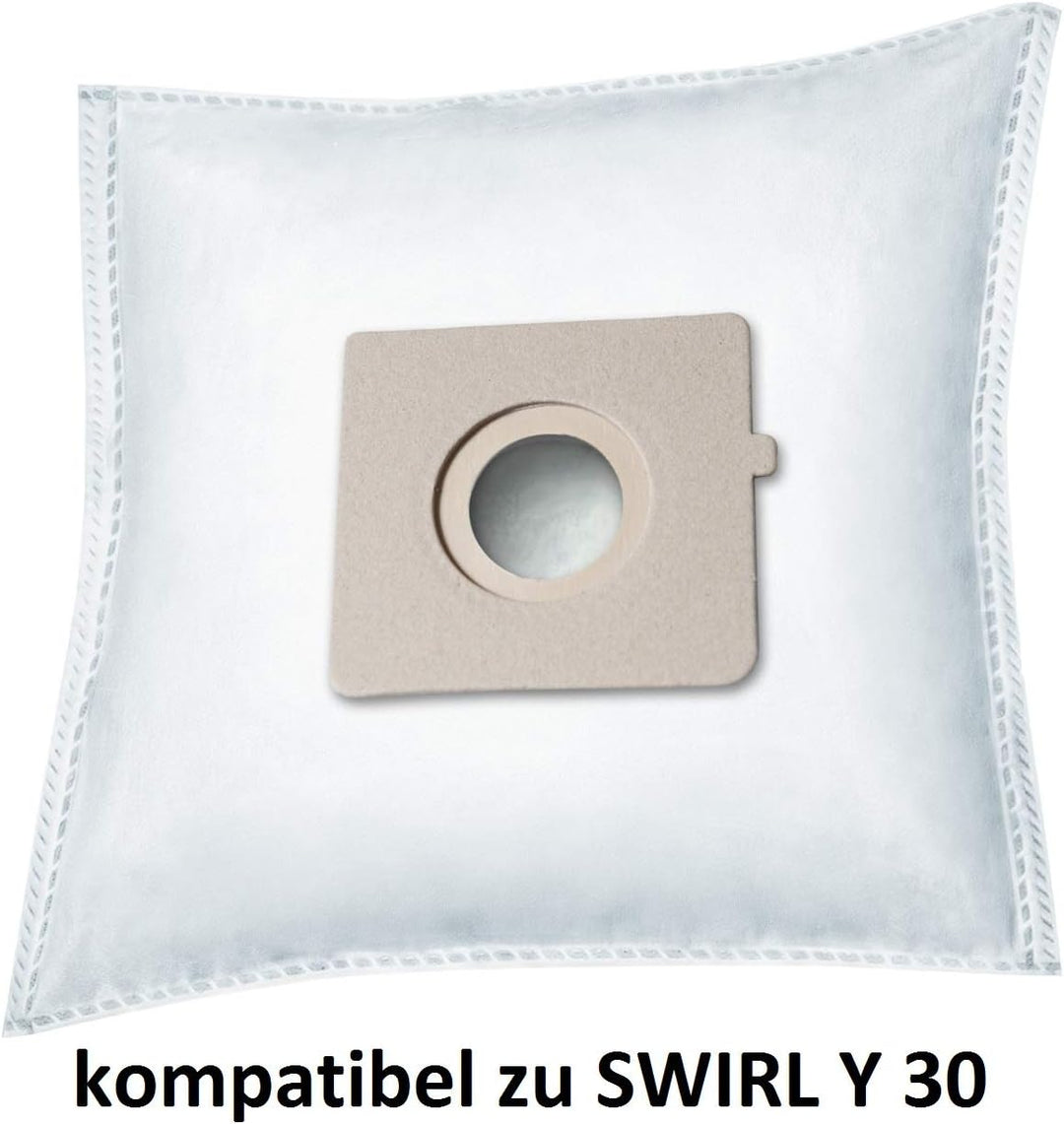 rs-products I 30x Staubsaugerbeutel kompatibel zu Swirl Y30 / Y 30, passend für MOULINEX, ROWENTA Co
