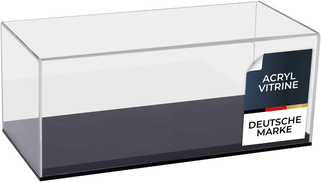 HMF 46804 Acryl Vitrine / Schaukasten für Modellautos, Figuren | 34 x 16 x 14 cm | Transparent 34 x