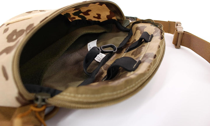 Zentauron Hüfttasche Modular 1,8 L Bauchtasche 2 Fächer MOLLE Abnehmbarer Gurt Tactical Gürteltasche