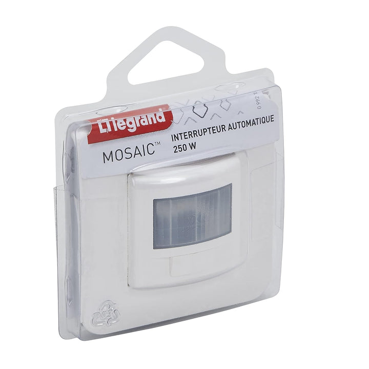 Legrand - Automatikschalter Mosaic weiss komplett mit Platte und Krallenbefestigung