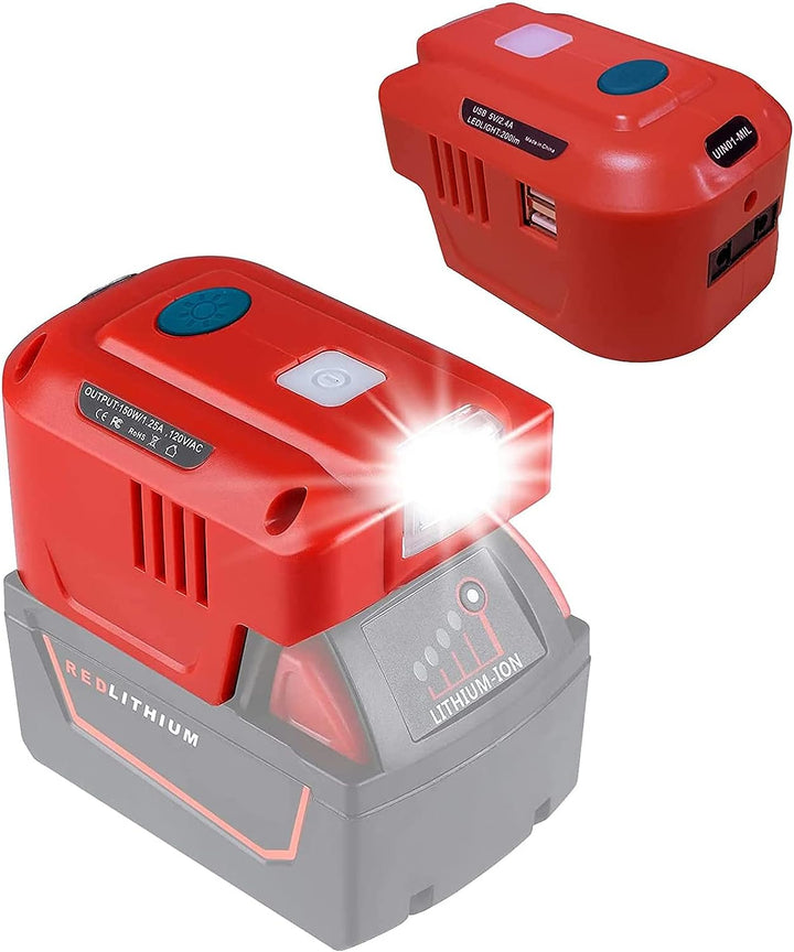 URUN für Milwaukee Wechselrichter, 150W Spannungswandler Modifizierte Sinus Wechselrichter für Milwa