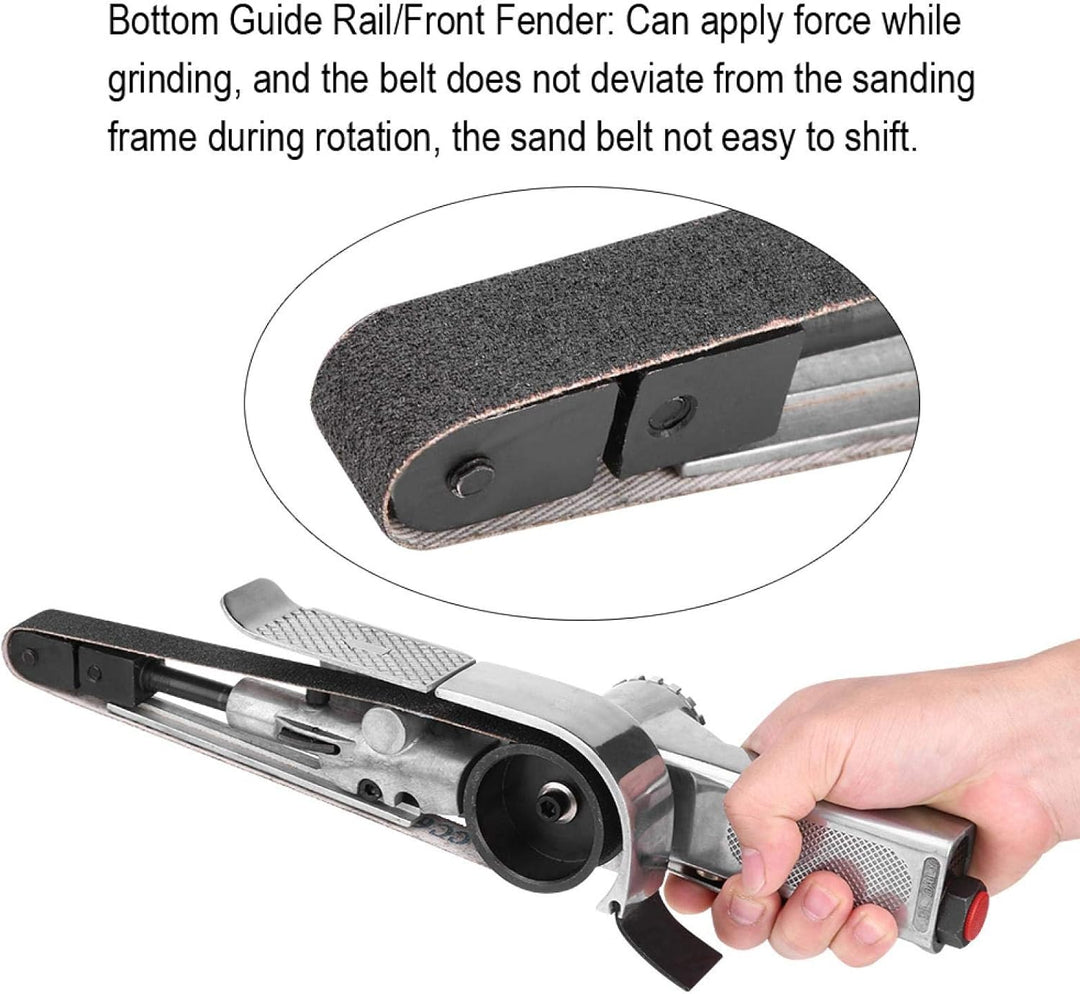 20mm Pneumatischer Bandschleifer, Luftbandschleifer Polierer Schleifmaschine Werkzeugmetall