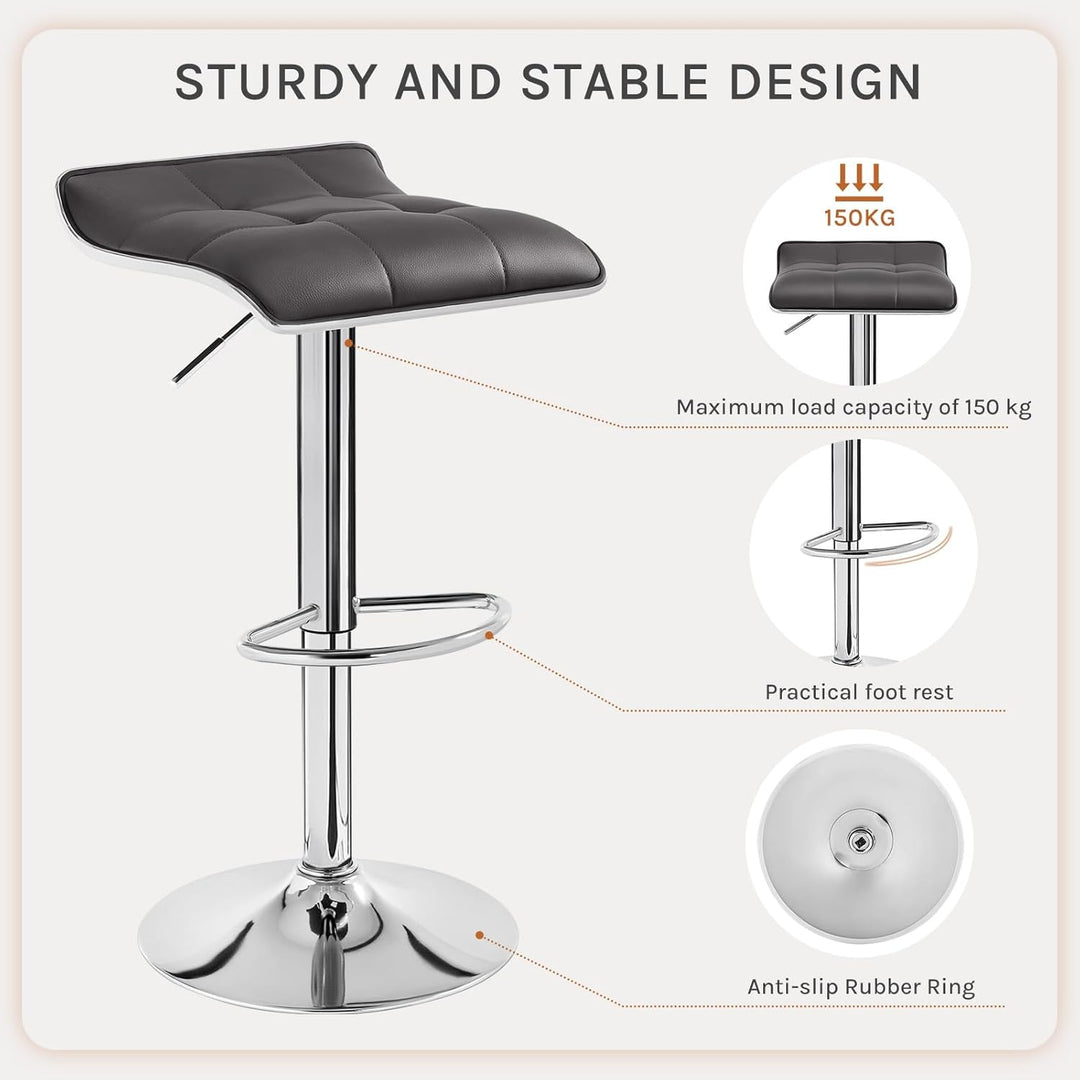 WOLTU 4er Set Barhocker Barstuhl Design Hocker, Höhenverstellbar, Gut Gepolsterte Sitzfläche, Antiru