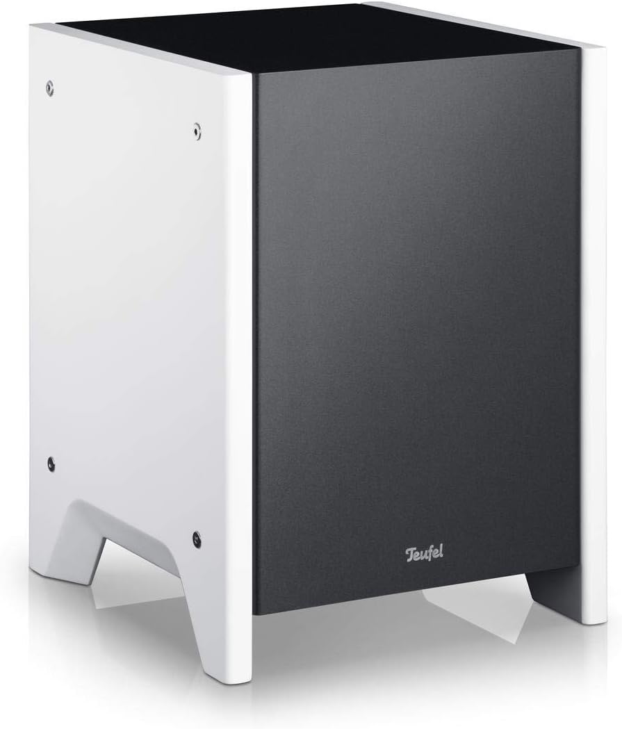 Teufel T 8 Subwoofer Weiss Panels - Seitenteile mit integriertem Standfuss Subwoofer T8, Weiss