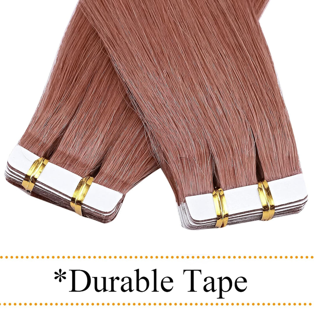 Silk-co Tape Extensions Echthaar 20stk, Haarverlängerung Tape in Extensions Echthaar, Remy Haarexten