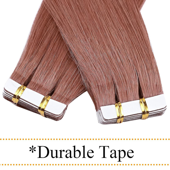 Silk-co Tape Extensions Echthaar 20stk, Haarverlängerung Tape in Extensions Echthaar, Remy Haarexten