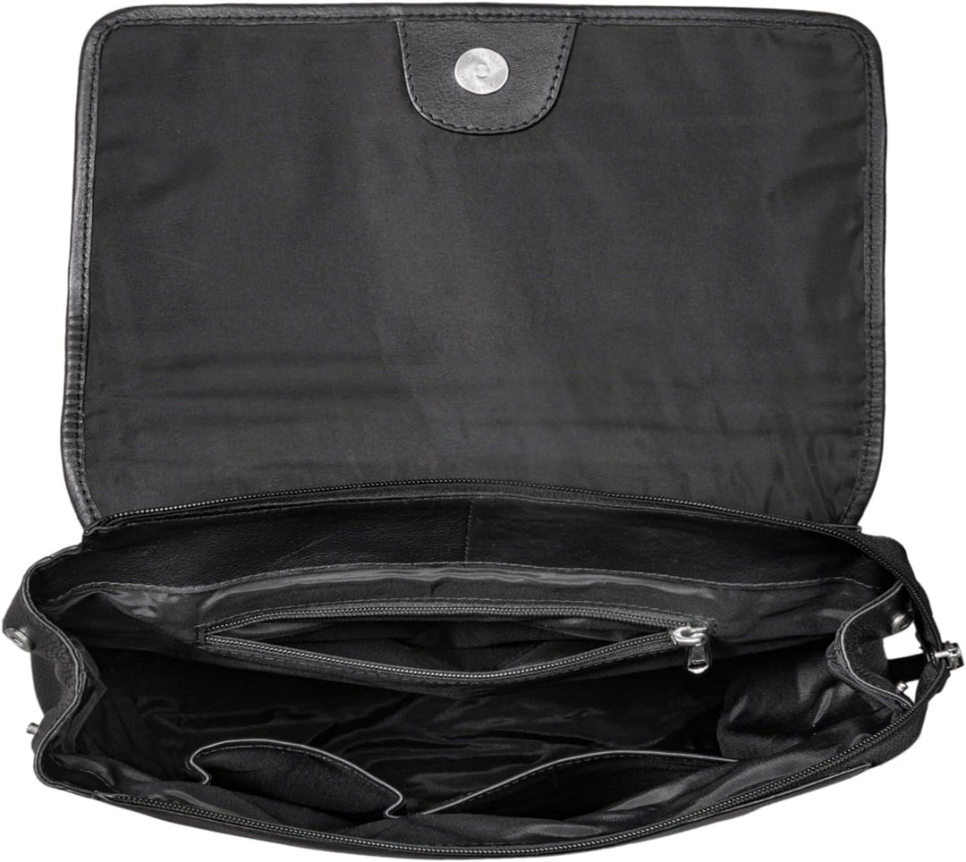 STILORD 'Misha' Moderner Leder Rucksack Unisex Daypack für Damen Herren DIN A4 kompakter Messenger B