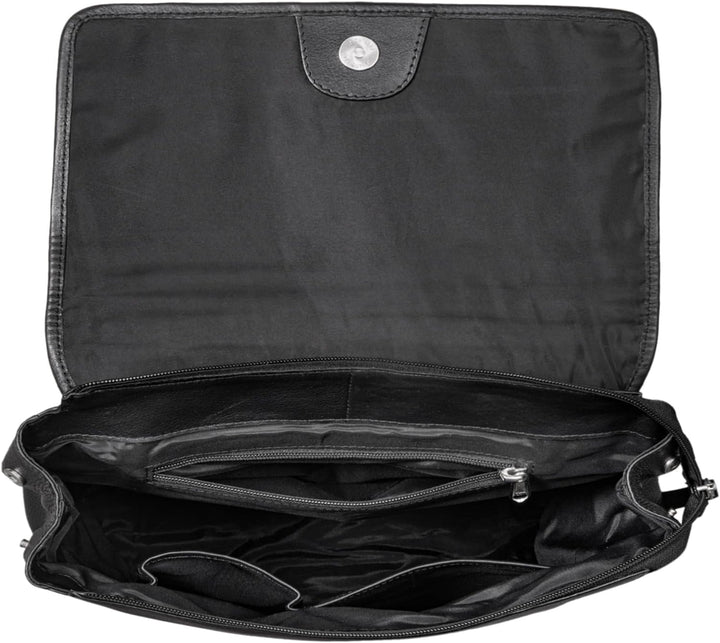 STILORD 'Misha' Moderner Leder Rucksack Unisex Daypack für Damen Herren DIN A4 kompakter Messenger B