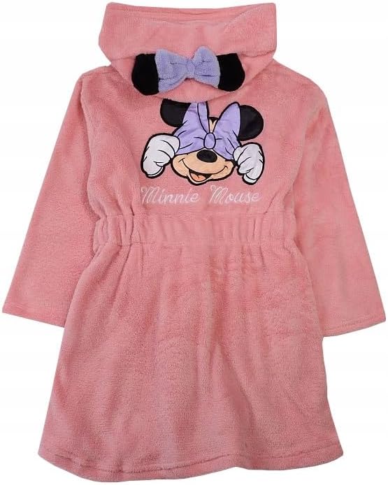 eplusm MINNIE MOUSE weich Bademantel Kinder Mädchen Kapuzenbademantel, Morgenmantel Handtuch/Microfa