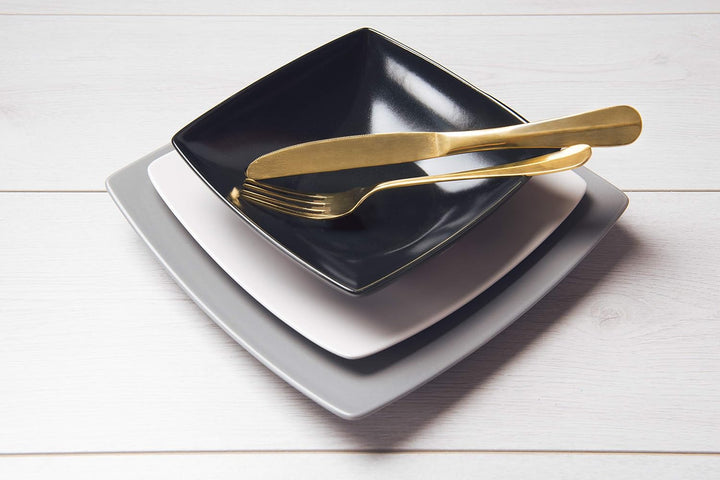 Brunch Time Geschirr 18 tlg. Set Eclipse Grau,schwarz,weiss Singles, Grau,schwarz,weiss Singles