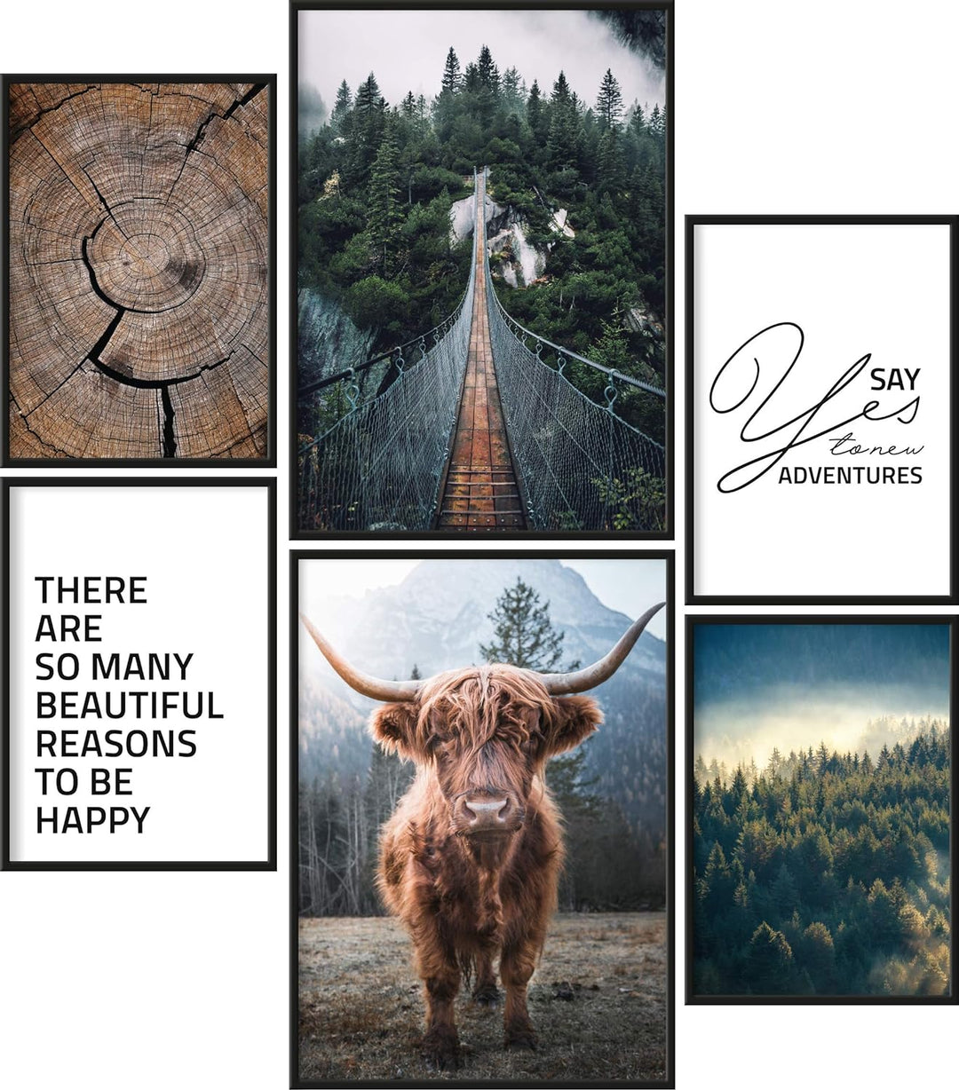 Papierschmiede® Mood Poster Set Wildnis, Bilder Wohnzimmer Deko Schlafzimmer, 2x DIN A3 (ca. 30x42)