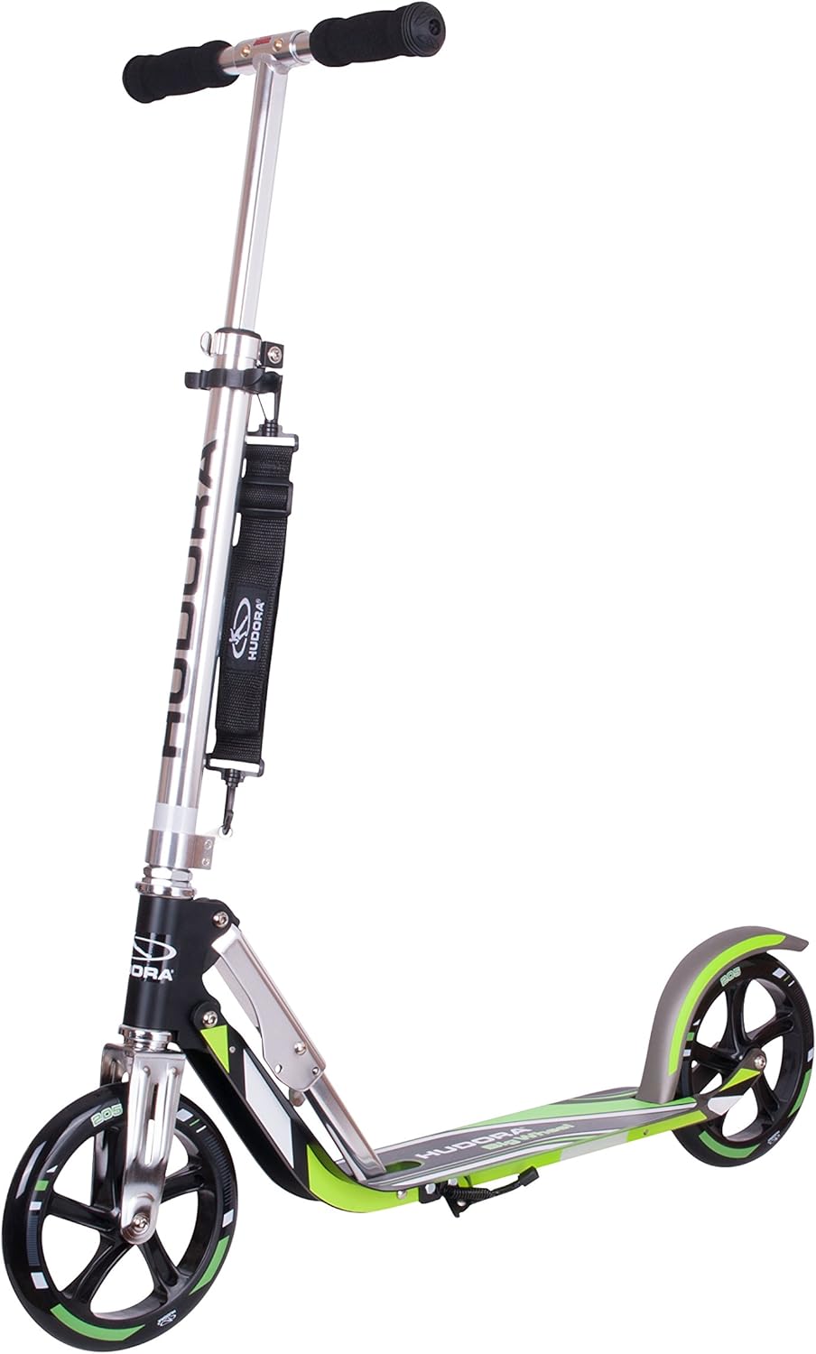 HUDORA BigWheel Style 230 Scooter - Stabiler Aluminium-Roller mit grosser Trittfläche - Höhenverstel