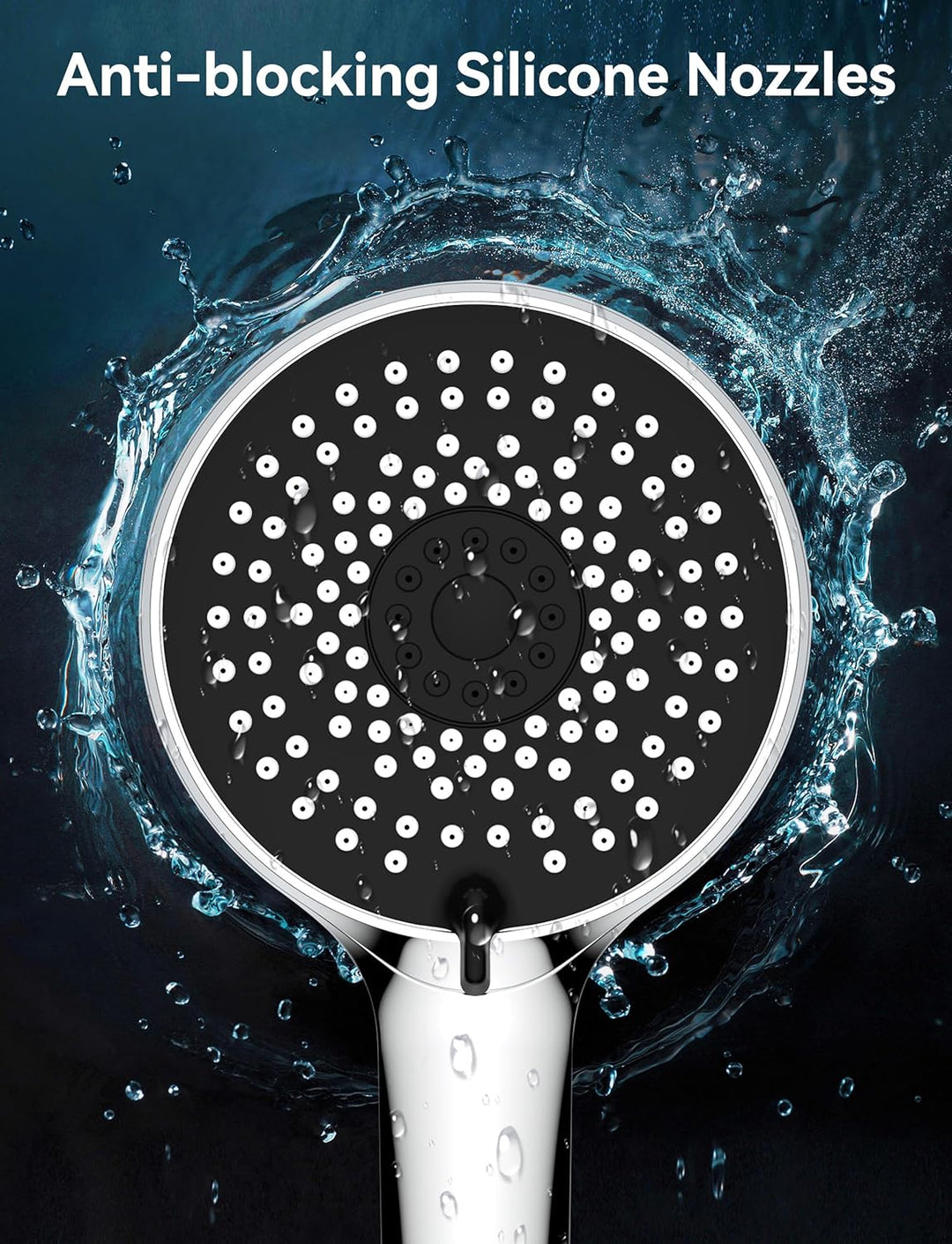 Magichome Duschkopf Wassersparend mit Schlauch 2M, wassersparender Duschkopf mit 5 Strahlarten,Regen