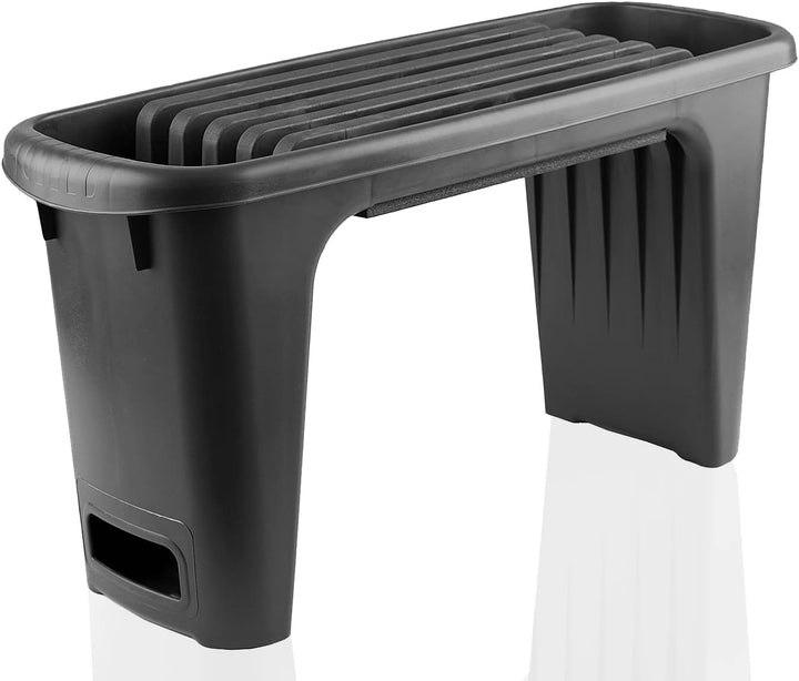 BigDean Kniebank Gartenbank mit Polsterung - Pflanzhilfe für Ihren Garten - Mit Werkzeugfach - für k