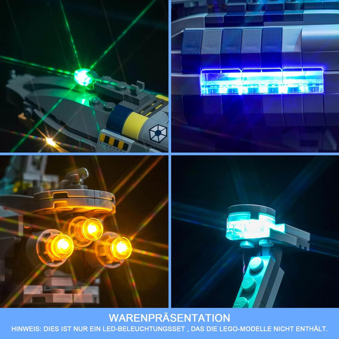 LocoLee Licht Kompatibel mit Lego Invisible Hand, Nur Lichter Set - Kein Modell, Licht BeleuchtungSe