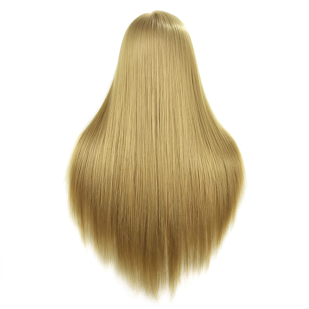 Übungskopf mit Kunsthaar, 71,1 cm, Profi-Übungskopf für Friseurpuppe, Kopf mit Tischklemme 06G-27, 0