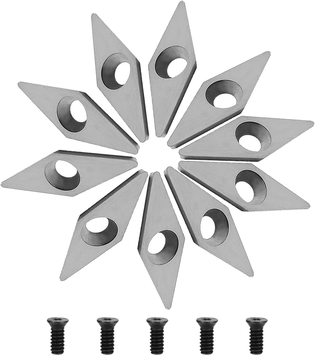 Drechselwerkzeuge 15 Stück,Drehmeissel Set,Wendeplatten Hartmetall,Diamantkopf Drechselwerkzeuge, Dr