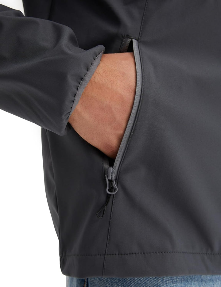 Morgenstern Softshelljacke Regenjacke Herren Wasserabweisend Atmungsaktiv M Grau, M Grau
