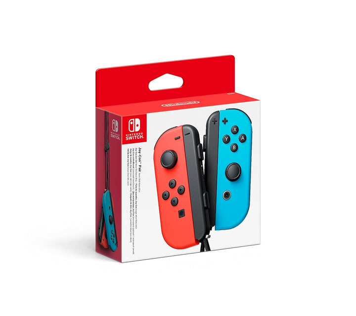 Nintendo Joy-Con 2er-Set Neon-Rot/Neon-Blau, Kabellos, kompatible mit Spielkonsolen Neon-Rot/Neon-Bl