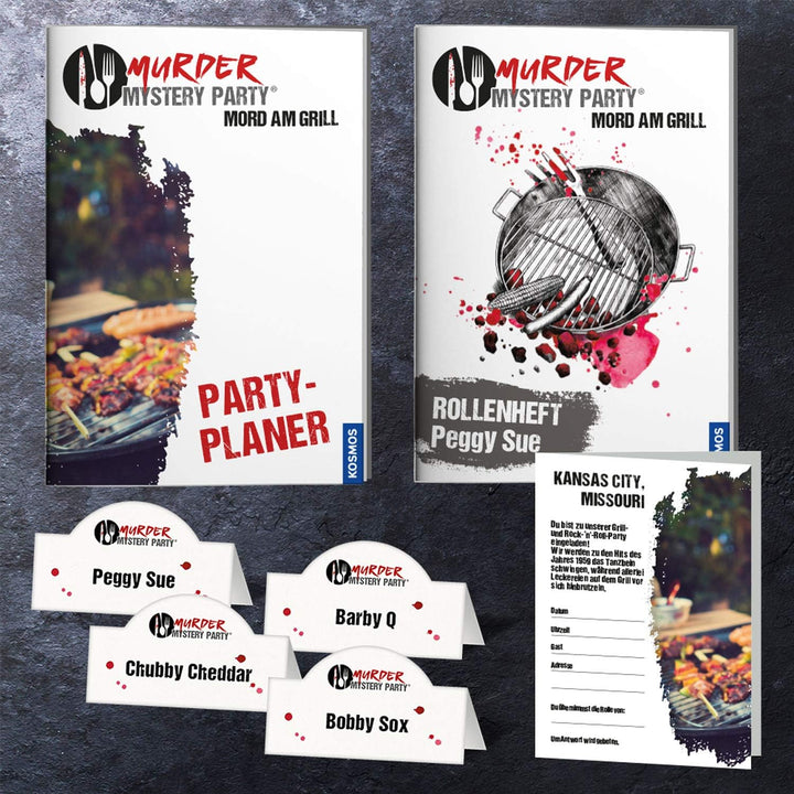 Kosmos Murder Mystery Party - Tödlicher Wein + Mord am Grill - Das Krimi-Dinner für zu Hause, Komple
