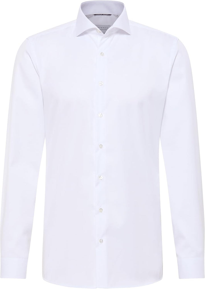 ETERNA Slim Fit Cover Hemd extra Langer Arm blickdichter Twill weiss 38, 38