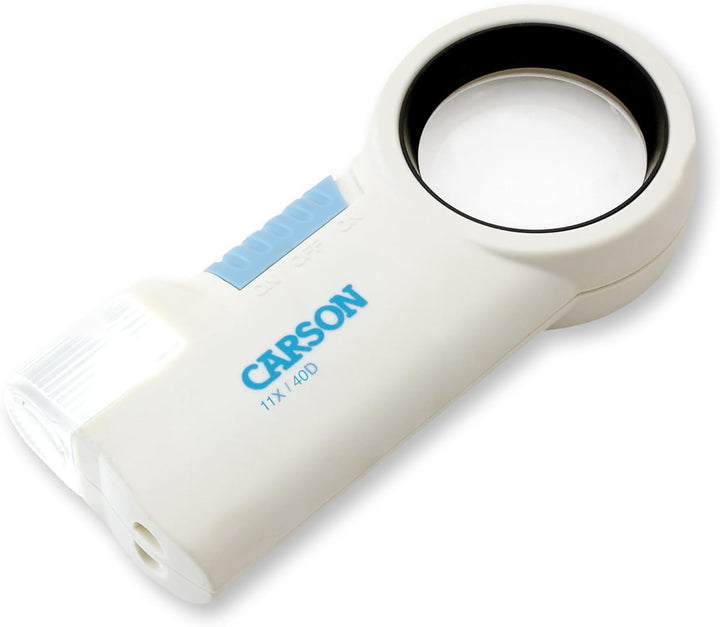 Carson MagniFlash asphärische 11x Lupe mit LED und Taschenlampenfunktion (CP-40) 11x LED-Lupe, 11x L