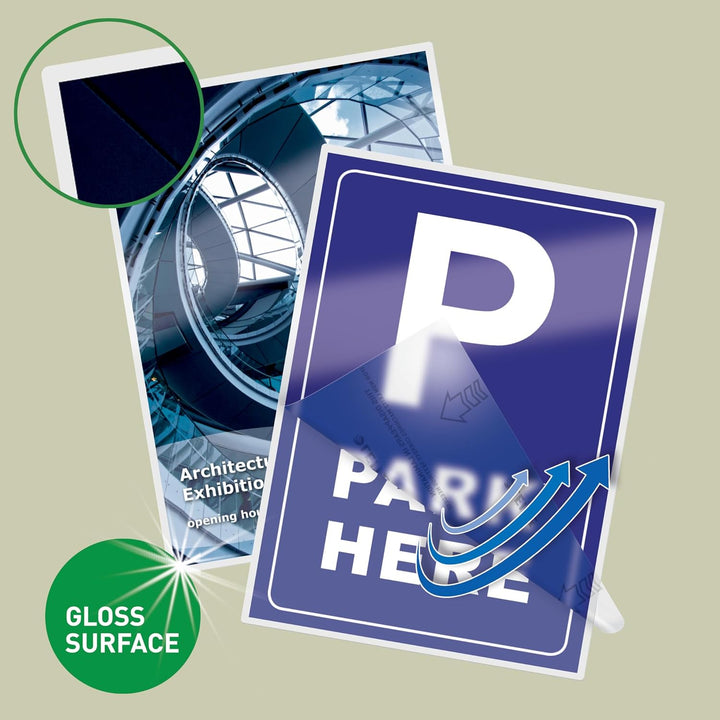 Leitz Heisslaminierfolien A4 250 mic, Laminierfolien in Premium-Qualität im 100er Pack, Glänzend, Tr