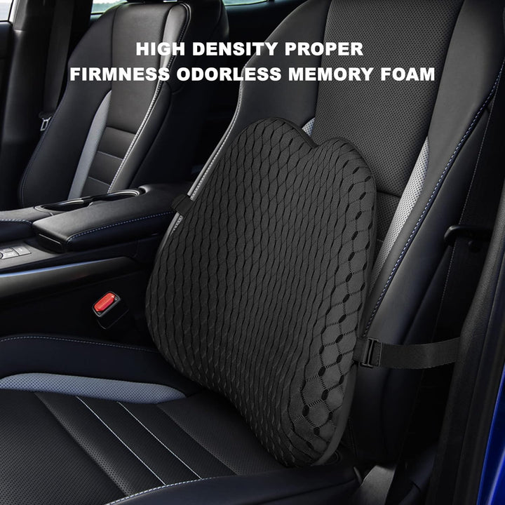Livtribe Rückenkissen,Memory Foam Lendenkissen Auto,Ergonomisches Lendenwirbelstützkissen für Bürost