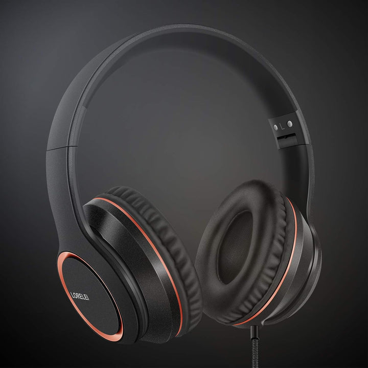 LORELEI X8 Over-Ear-Kopfhörer mit Mikrofon mit 1,45 m verwicklungsfreier Nylonschnur und 3,5-mm-Stec