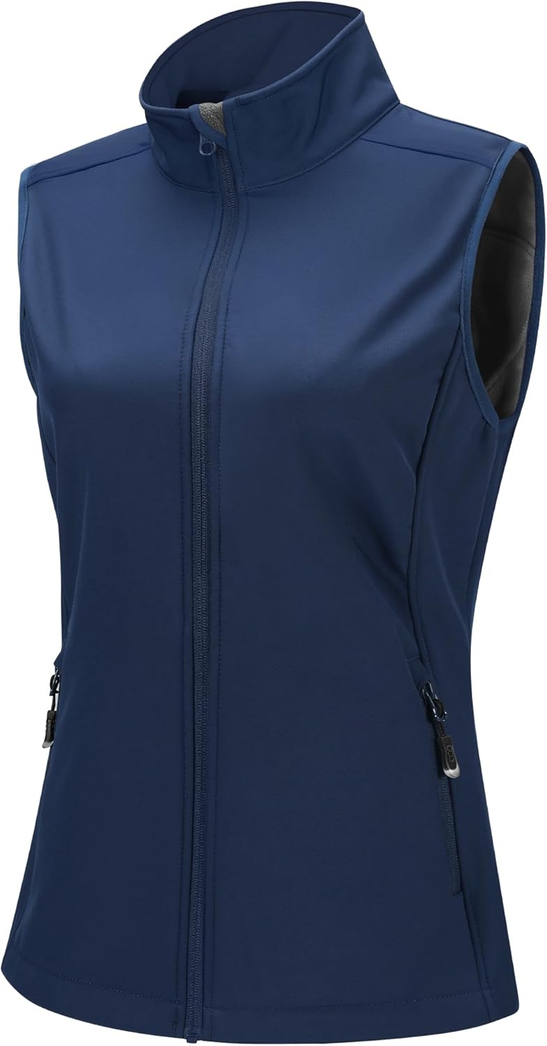 33,000ft Weste Damen Outdoor Leichte Softshell-Weste Ärmellose Jacke Winddichte Fleece Damenweste fü