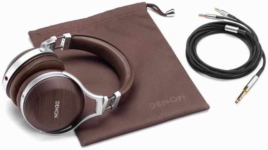 Denon AHD5200EM Premium-Over-Ear-Kopfhörer Zebraholz