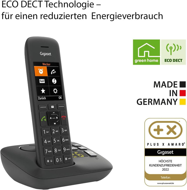 Gigaset C575A - Schnurloses DECT-Telefon mit Anrufbeantworter - grosses Farbdisplay mit moderner Ben