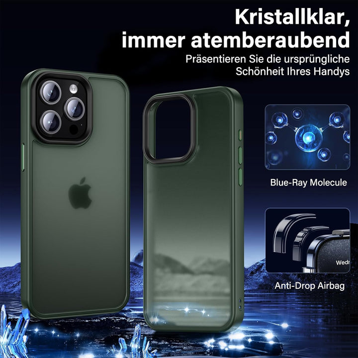 UniqueMe für iPhone 15 Pro Max Hülle, 5-in-1-Set Handyhülle für iPhone 15 Pro Max Case Rundumschutz