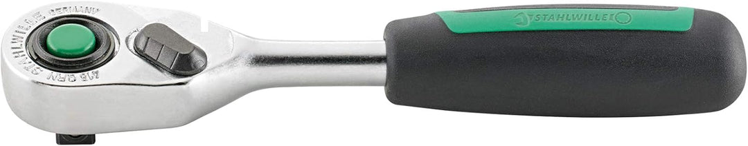 STAHLWILLE 415QR N l 1/4“ Feinzahn-Ratsche l QR Sicherheitsverriegelung l Länge 117 mm, ergonomische
